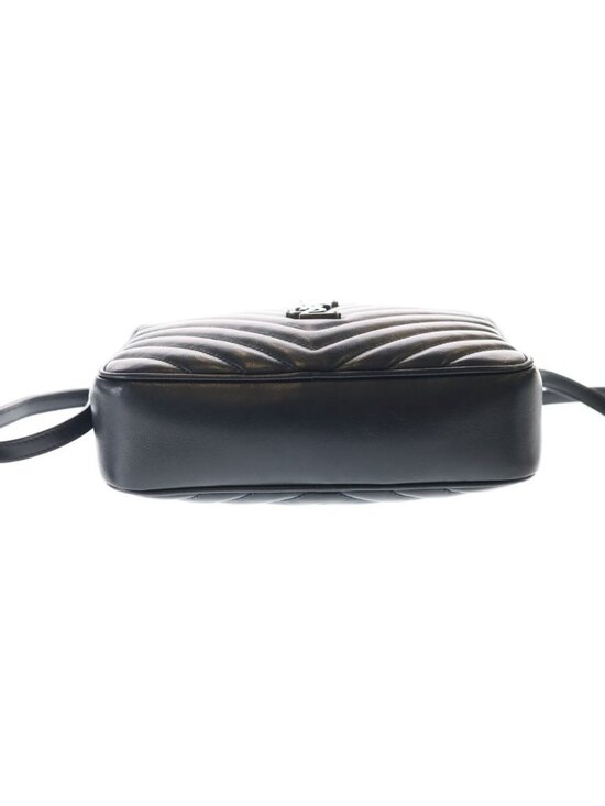 Saint Laurent Paris Shoulder Bag Black Leather Silver main image 1
